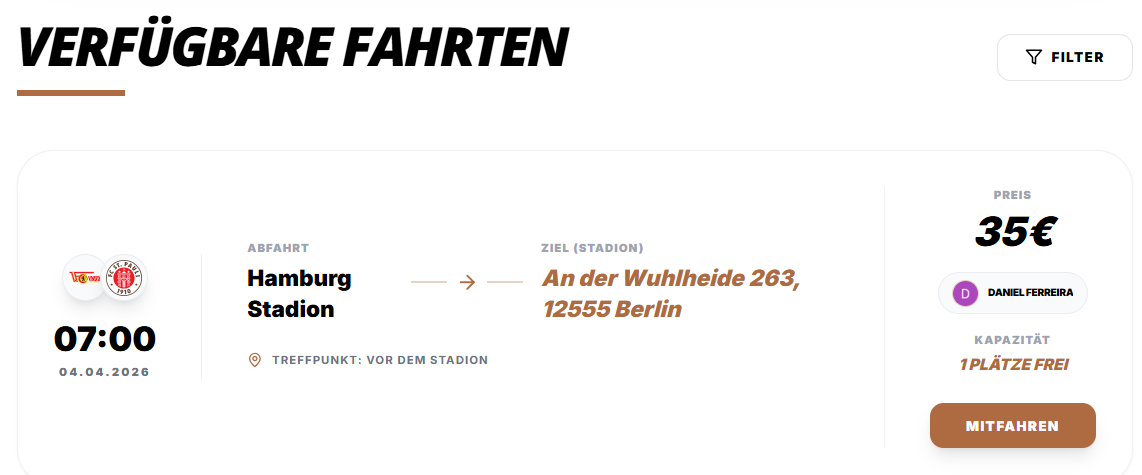 Fanbus Auswärtsfahrt